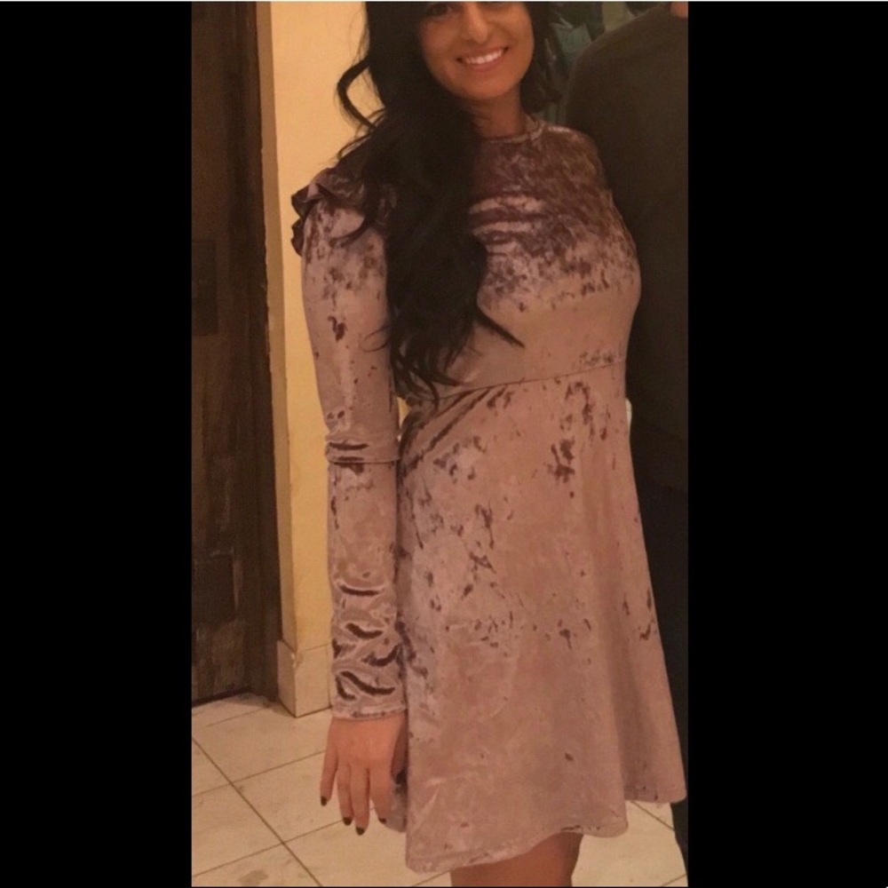 Mossimo Supply Co Long Sleeve Velvet Mini Dress